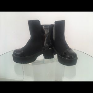 CLEARANCE Italian Leather & Vinyl platform